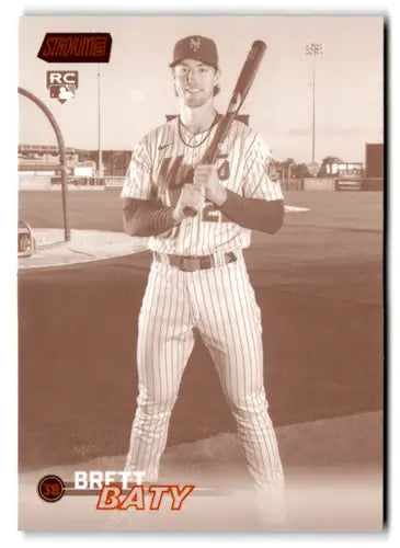 2023 Topps Stadium Club Sepia #137 Brett Baty NM-MT RC Rookie Mets ID:67571 - Baseball Card Single