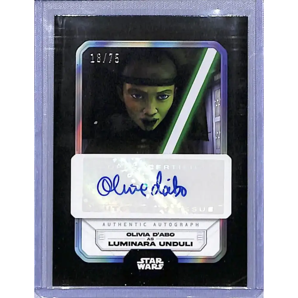 2023 Topps Star Wars #AU-OD Luminara Unduli NM-MT Auto 18/75 - Star Wars Card Single