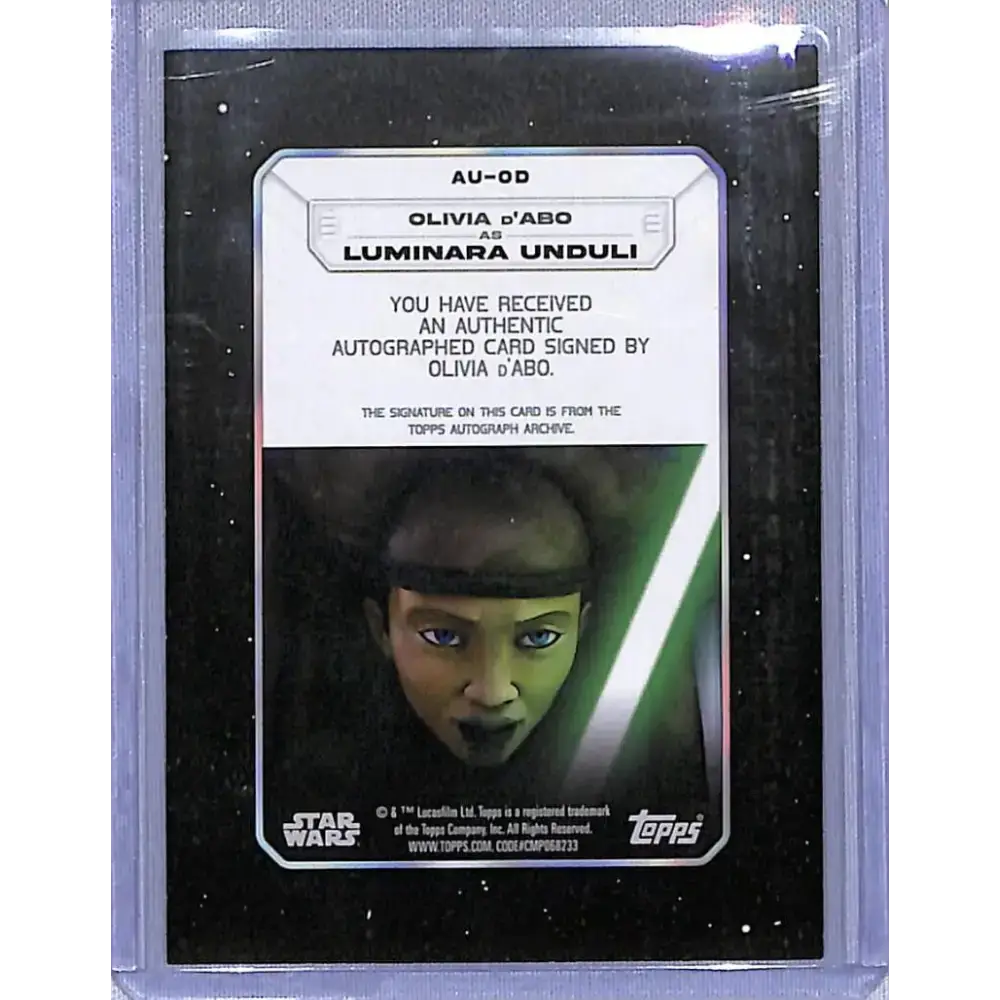 2023 Topps Star Wars #AU-OD Luminara Unduli NM-MT Auto 18/75 - Star Wars Card Single