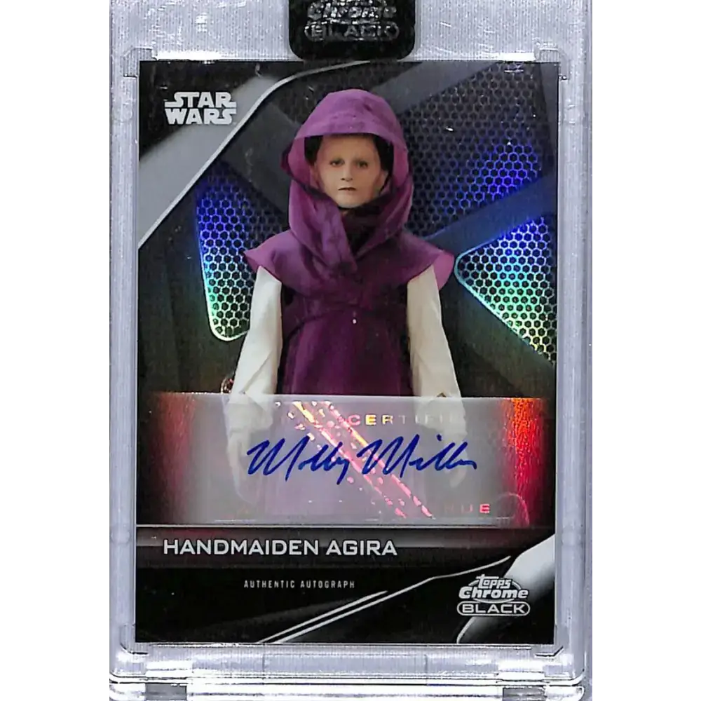 2023 Topps Star Wars Chrome Black Refractor #A-MM Molly Miller as Handmaiden Agira NM-MT Auto NonSport Card - Star Wars