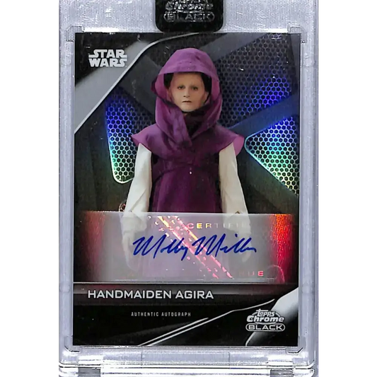 2023 Topps Star Wars Chrome Black Refractor #A-MM Molly Miller as Handmaiden Agira NM-MT Auto NonSport Card - Star Wars