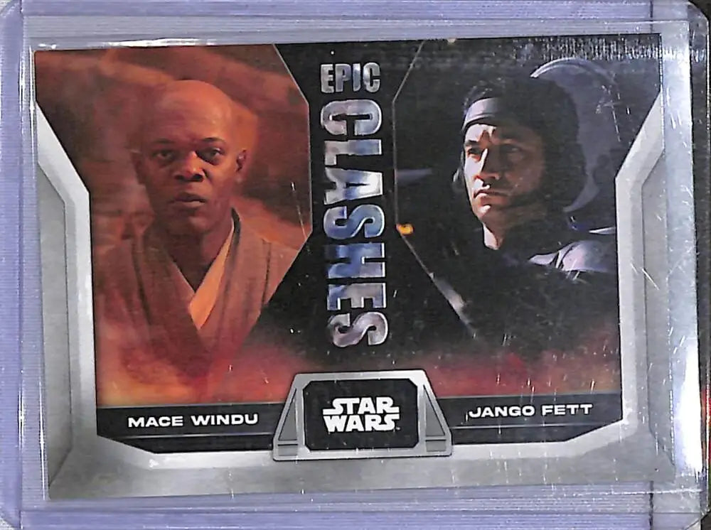 2023 Topps Star Wars Epic Clashes #EC-3 Mace Windu / Jango Fett NM-MT - Star Wars Card Single