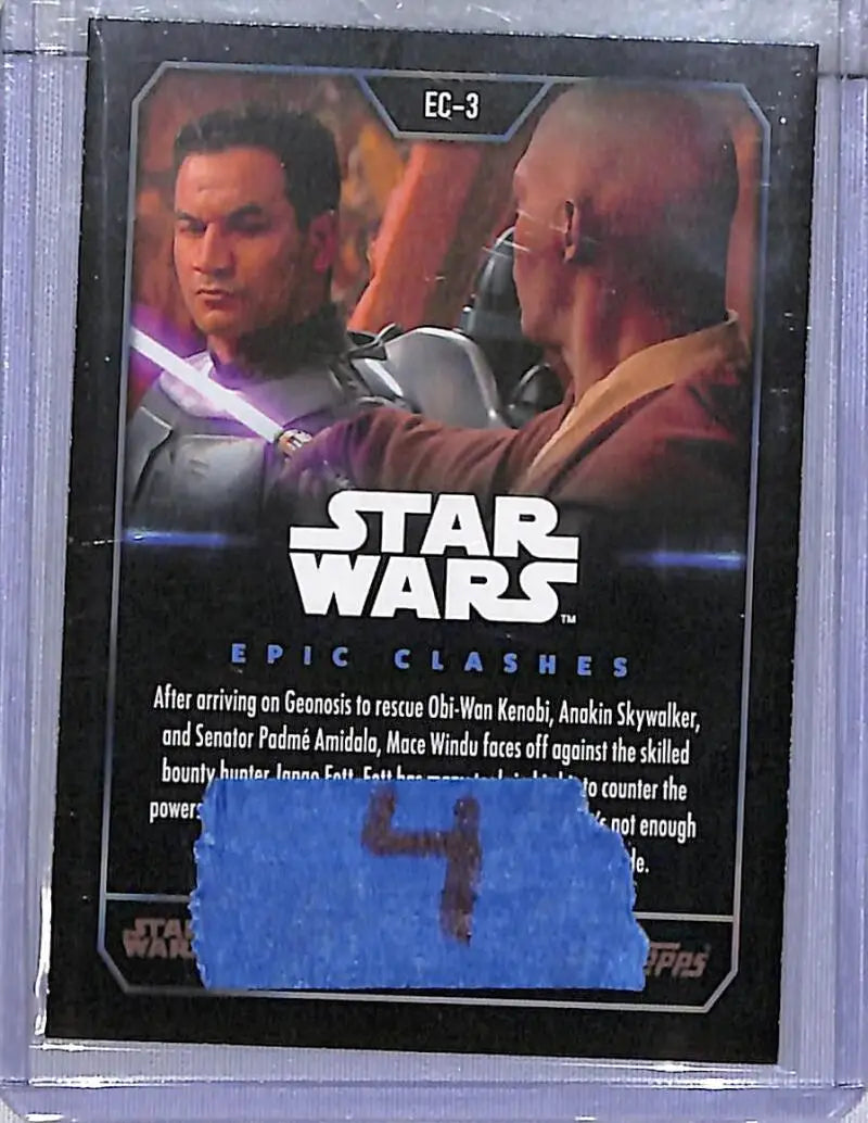 2023 Topps Star Wars Epic Clashes #EC-3 Mace Windu / Jango Fett NM-MT - Star Wars Card Single