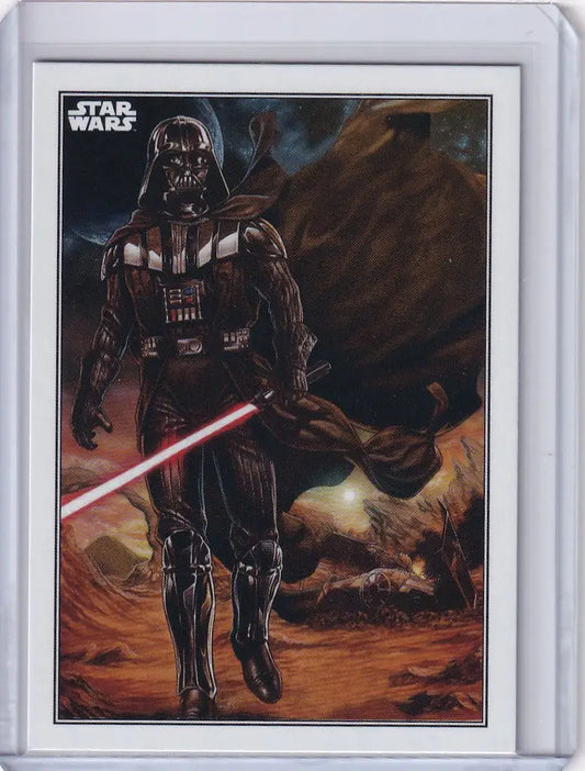 Darth Vader with red lightsaber in Topps Star Wars Flagship Comic Cover Art CC-29