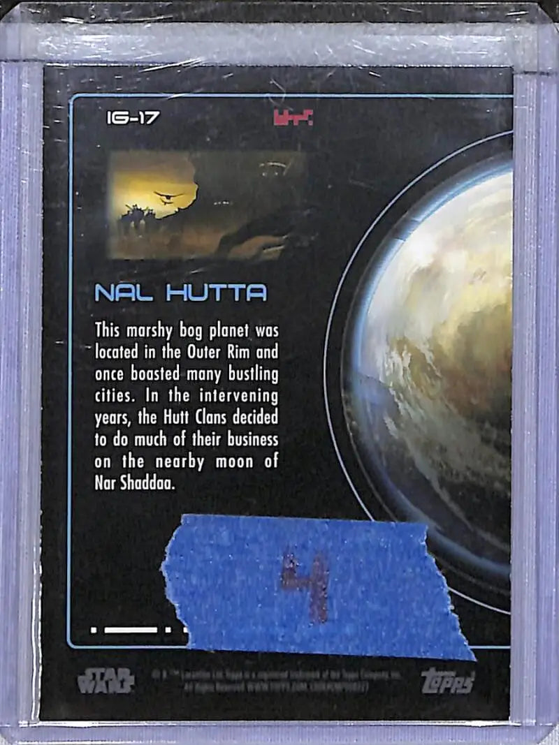 2023 Topps Star Wars Into The Galaxy #IG-17 Nal Hutta NM-MT - Star Wars Card Single