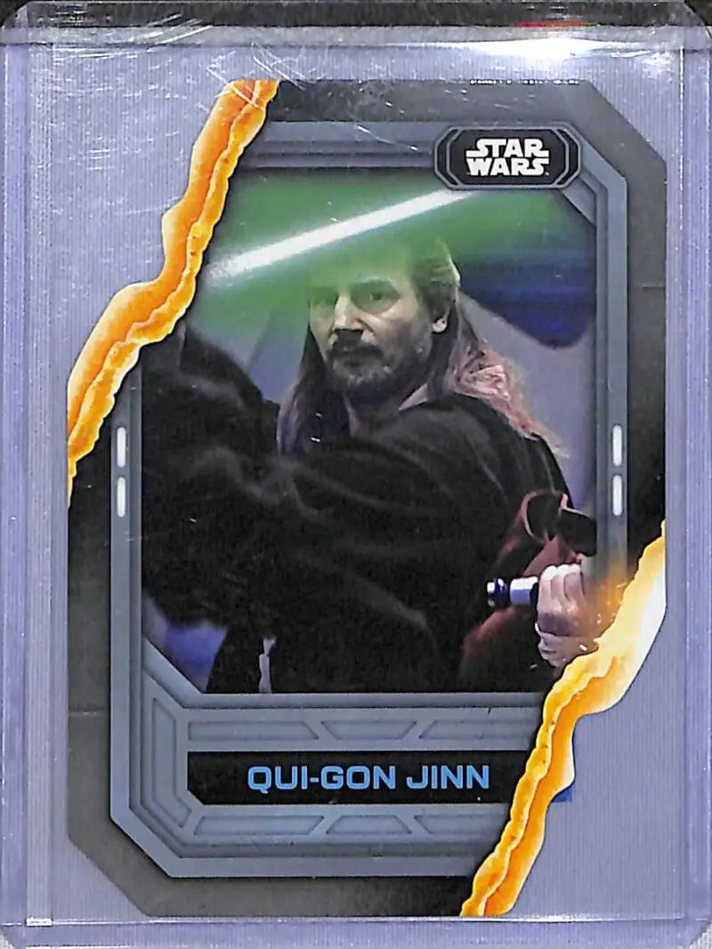2023 Topps Star Wars Lightsaber Stylings #LS-6 Qui-Gon Jinn NM-MT - Star Wars Card Single
