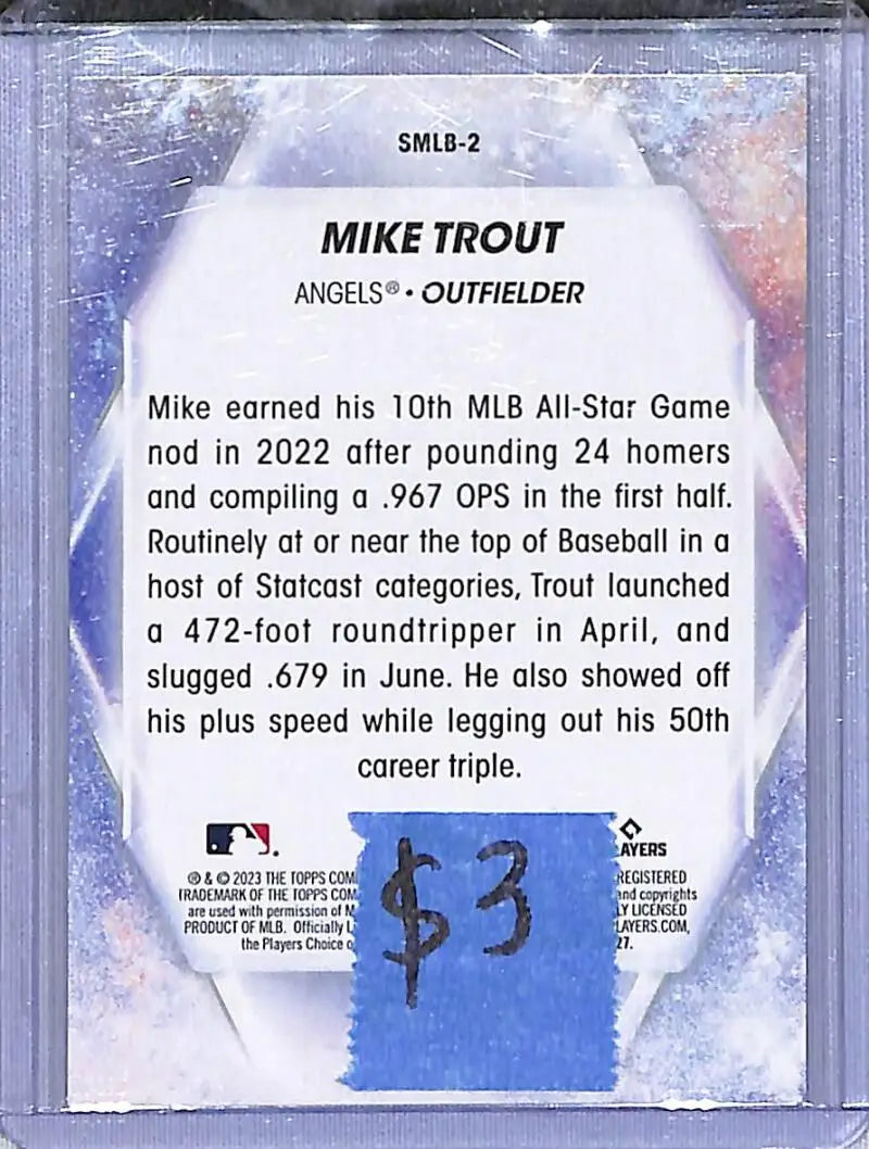 2023 Topps Stars of MLB #SMLB-2 Mike Trout NM-MT Los Angeles Angels