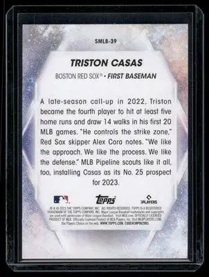 2023 Topps Stars of MLB Triston Casas #SMLB-39 RC Baseball - Baseball Card Single