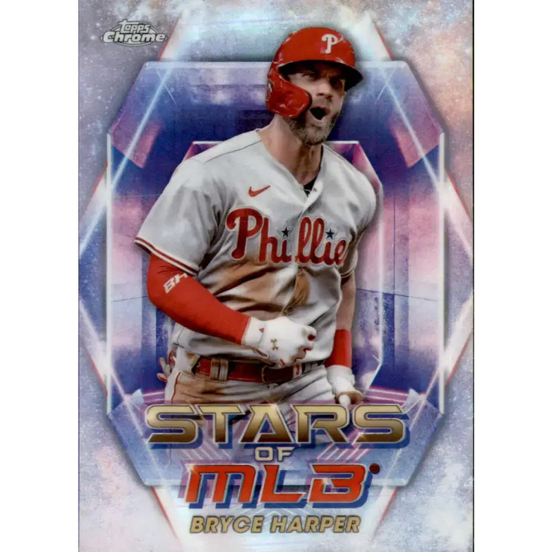 2023 Topps Stars of the MLB Chrome Refractor #SMLBC-14 Bryce Harper NM-MT Philadelphia Phillies Baseball Card