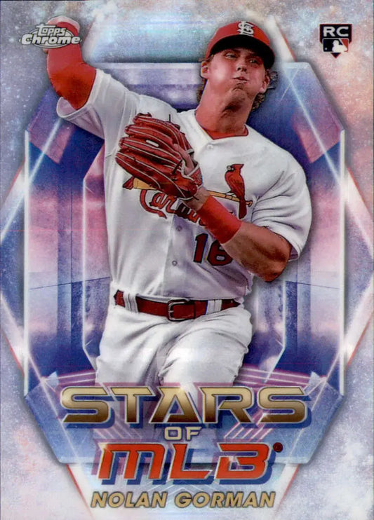 2023 Topps Stars of the MLB Chrome Refractor #SMLBC-23 Nolan Gorman NM- ID:81936 - Baseball Card Single