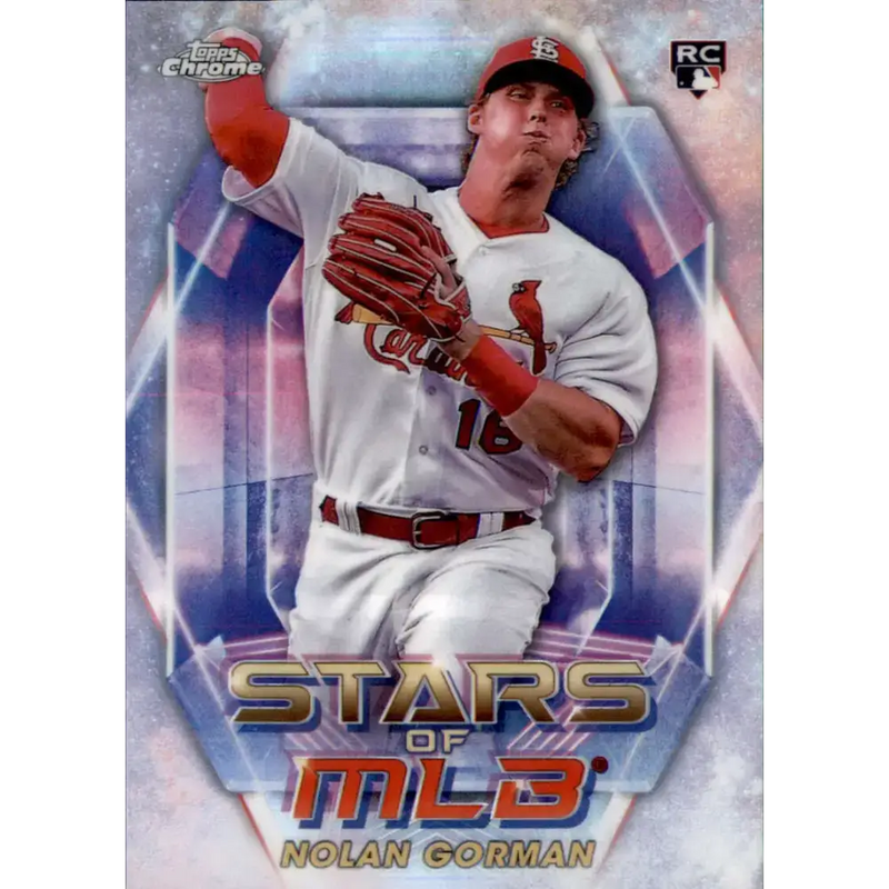 2023 Topps Stars of the MLB Chrome Refractor #SMLBC-23 Nolan Gorman NM-MT St. Louis Cardinals Baseball Card - Baseball