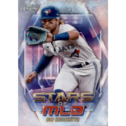 2023 Topps Stars of the MLB Chrome Refractor #SMLBC-25 Bo Bichette NM-MT Toronto Blue Jays Baseball Card - Baseball