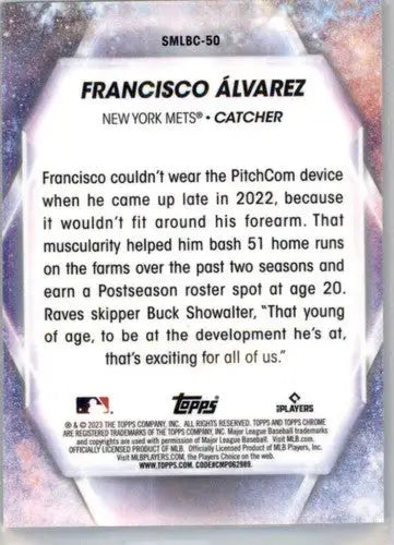 2023 Topps Stars of the MLB Chrome Refractor #SMLBC-50 Francisco Alvare ID:56437 - Baseball Card Single