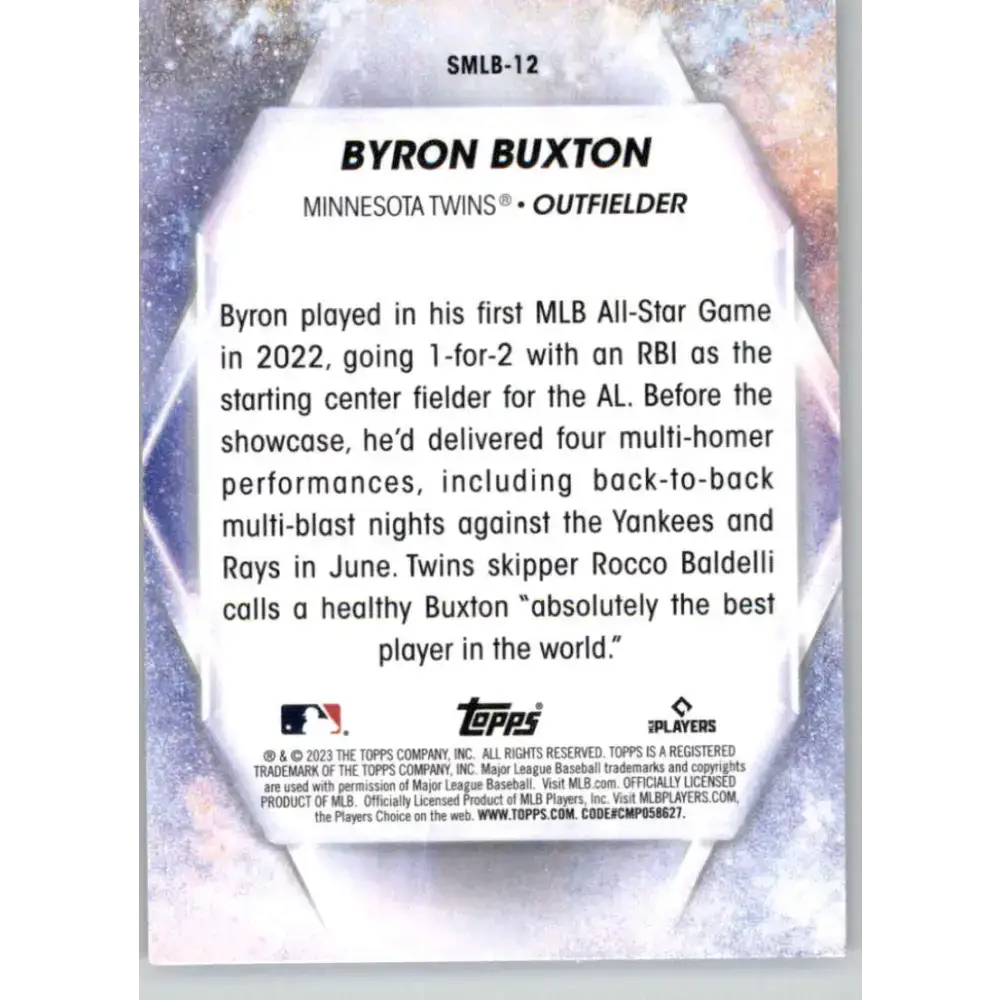 2023 Topps Stars of the MLB #SMLB-12 Byron Buxton NM-MT Minnesota Twins Baseball Card - Baseball Card Single