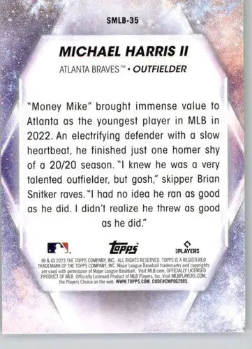 2023 Topps Stars of the MLB #SMLB-35 Michael Harris II NM-MT Braves ID:57143 - Baseball Card Single