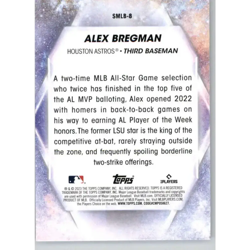 2023 Topps Stars of the MLB #SMLB-8 Alex Bregman NM-MT Houston Astros Baseball Card - Baseball Card Single