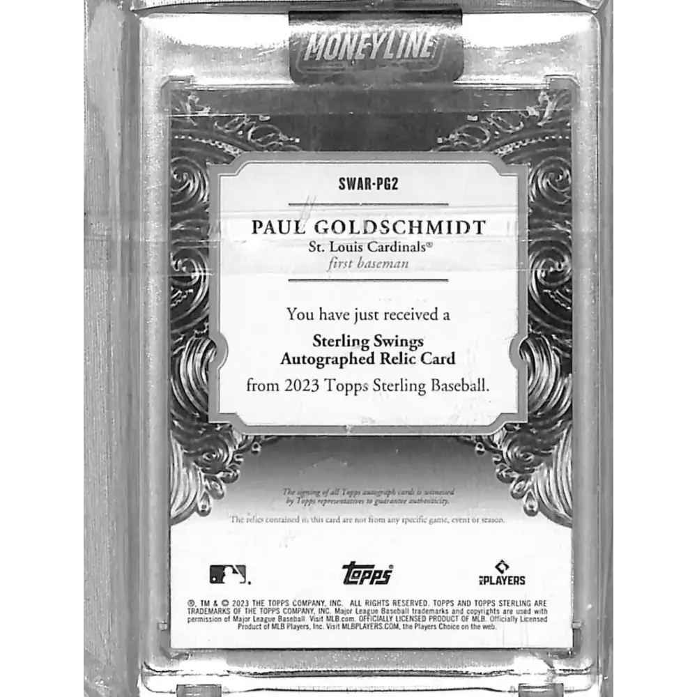 2023 Topps Sterling Swings #SWAR-PG2 Paul Goldschmidt NM-MT Auto St. Louis Cardinals - Baseball Card Single