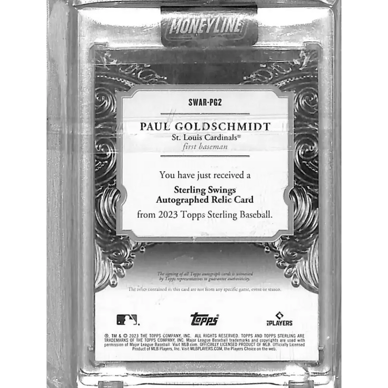 2023 Topps Sterling Swings #SWAR-PG2 Paul Goldschmidt NM-MT Auto St. Louis Cardinals - Baseball Card Single