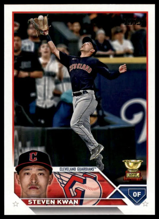 2023 Topps Steven Kwan 116 Cleveland Guardians Baseball NM - Baseball Card Single