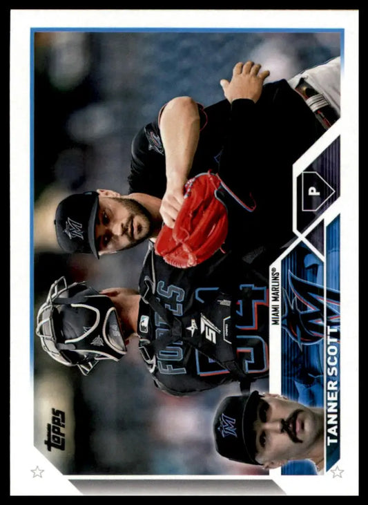 2023 Topps Tanner Scott RC 18 Miami Marlins Baseball NM - Baseball Card Single