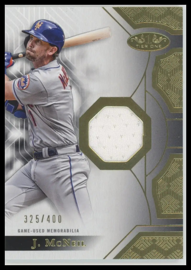 2023 Topps Tier One - Relics Jeff McNeil T1R-JM Memorabilia New York Mets NM - Baseball Card Single