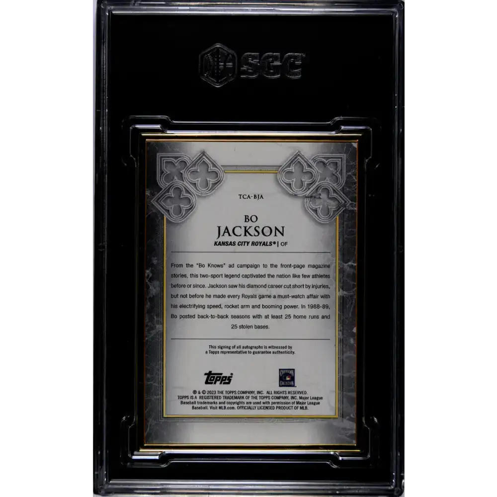 2023 Topps Transcendent #TCABJA Bo Jackson SGC 9.5 MINT+ Auto 5/10 Kansas City Royals - Baseball Card Single