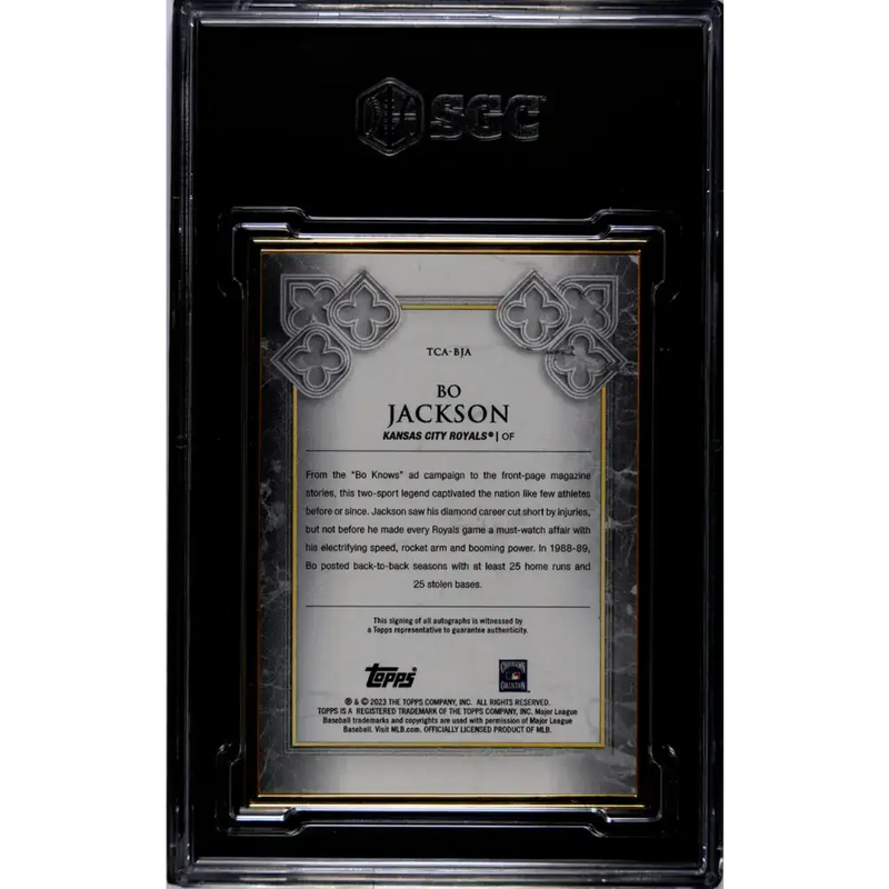 2023 Topps Transcendent #TCABJA Bo Jackson SGC 9.5 MINT+ Auto 5/10 Kansas City Royals - Baseball Card Single