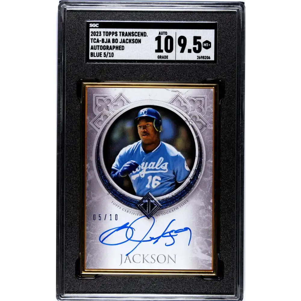 2023 Topps Transcendent #TCABJA Bo Jackson SGC 9.5 MINT+ Auto 5/10 Kansas City Royals - Baseball Card Single