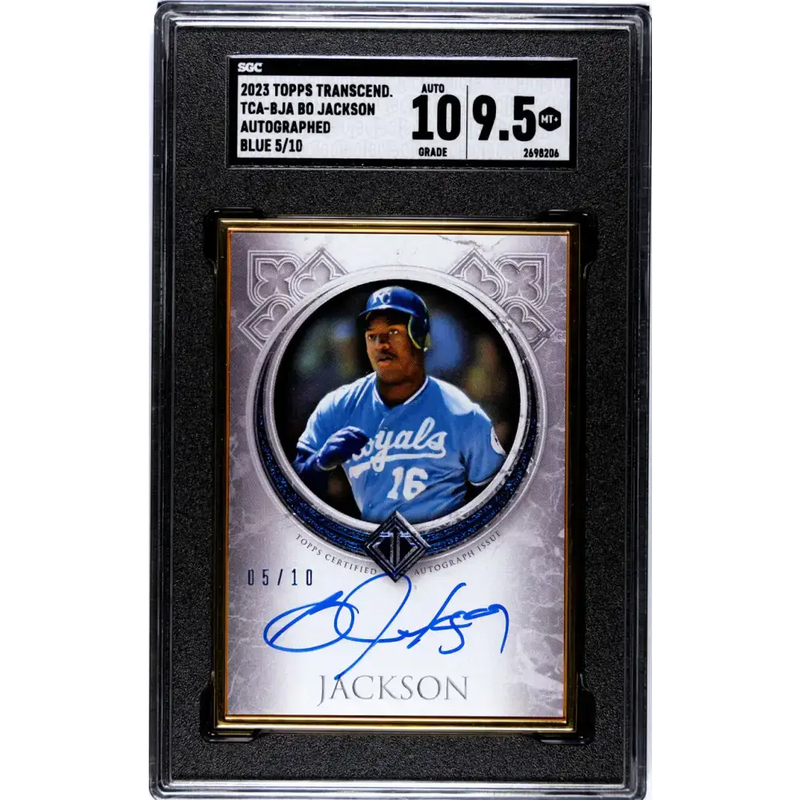 2023 Topps Transcendent #TCABJA Bo Jackson SGC 9.5 MINT+ Auto 5/10 Kansas City Royals - Baseball Card Single