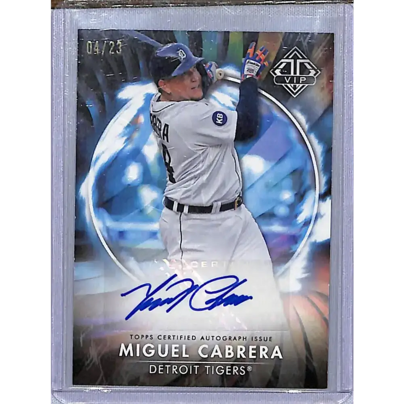 2023 Topps Transcendent VIP #VIPA-MCA Miguel Cabrera NM-MT Auto 4/23 Detroit Tigers Baseball Card - Baseball Card Single