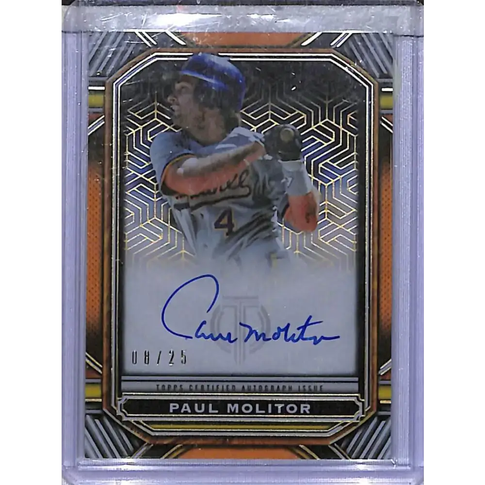 2023 Topps Tribute Iconic Perspectives #IPA-PMO Paul Molitor NM-MT Auto 8/25 Milwaukee Brewers - Baseball Card Single