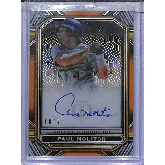 2023 Topps Tribute Iconic Perspectives #IPA-PMO Paul Molitor NM-MT Auto 8/25 Milwaukee Brewers - Baseball Card Single