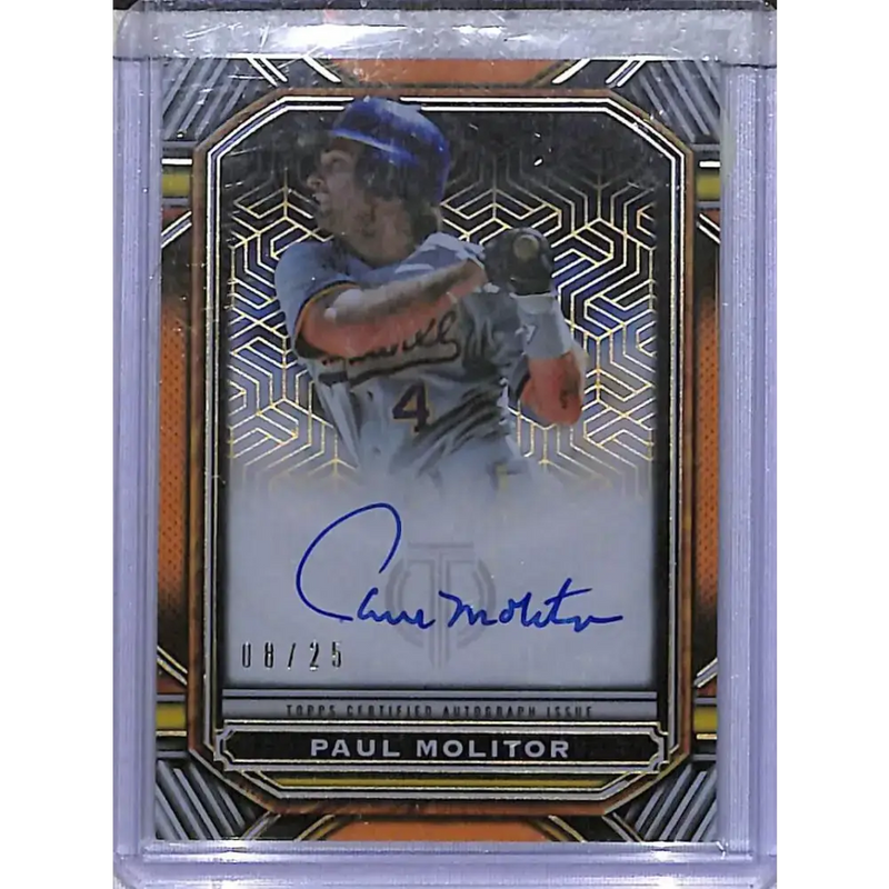 2023 Topps Tribute Iconic Perspectives #IPA-PMO Paul Molitor NM-MT Auto 8/25 Milwaukee Brewers - Baseball Card Single