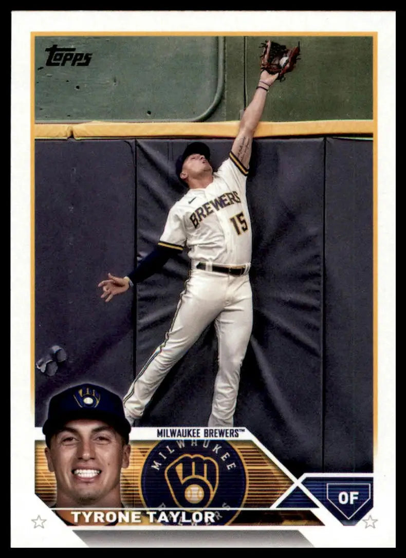 2023 Topps Tyrone Taylor 61 Milwaukee Brewers Baseball NM - Baseball Card Single