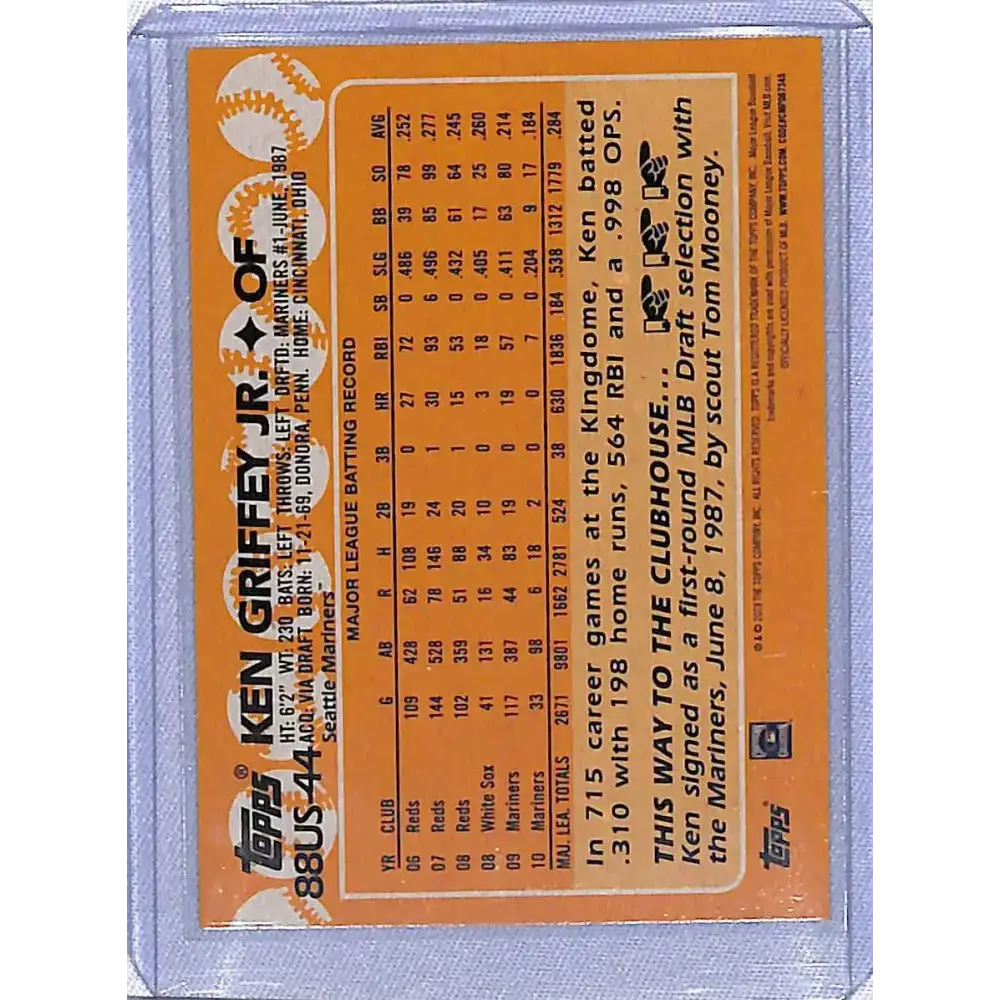 2023 Topps Update #88US-44 Ken Griffey Jr. NM-MT Seattle Mariners - Baseball Card Single