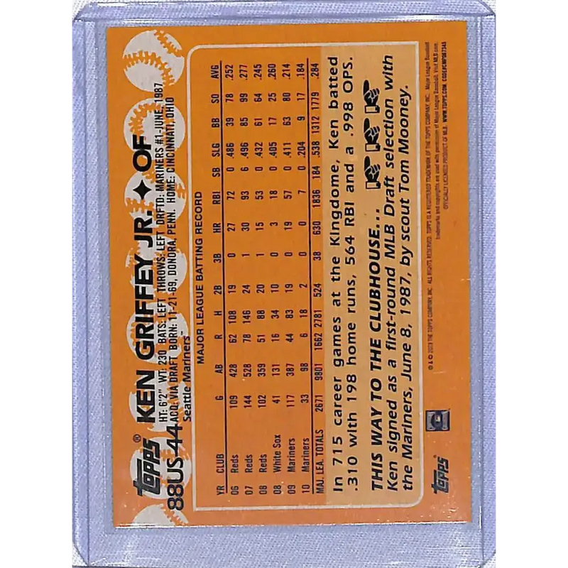 2023 Topps Update #88US-44 Ken Griffey Jr. NM-MT Seattle Mariners - Baseball Card Single