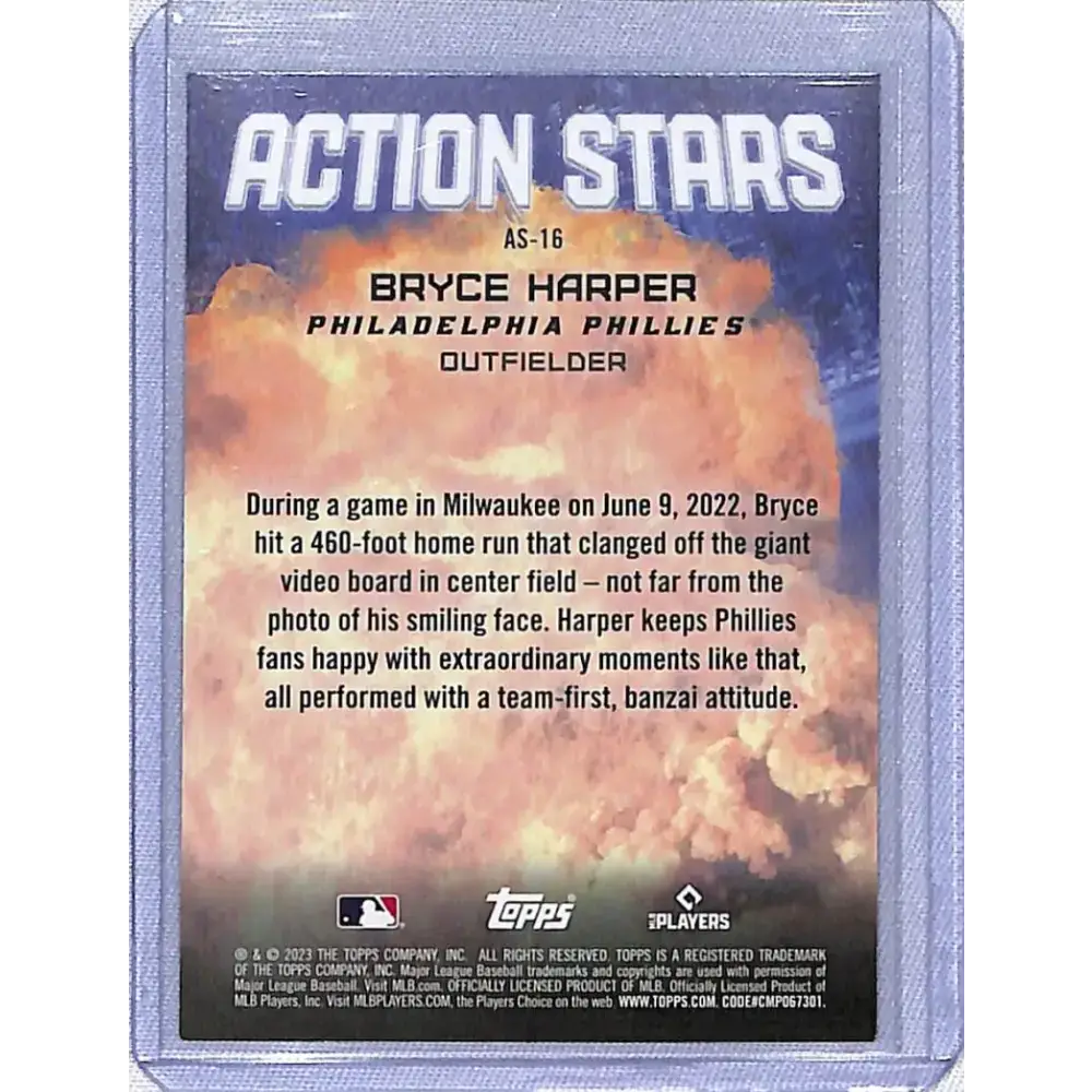 2023 Topps Update #AS-16 Bryce Harper NM-MT Philadelphia Phillies - Baseball Card Single