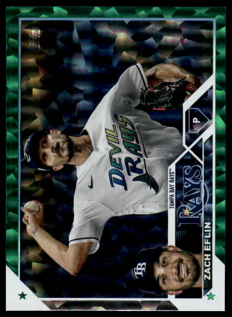 2023 Topps Update - Green Foil Zach Eflin US254 /499 Tampa Bay Rays NM - Baseball Card Single