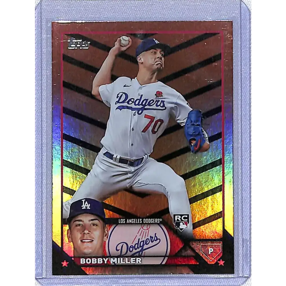 2023 Topps Update Orange & Black #US188 Bobby Miller NM-MT RC Rookie Los Angeles Dodgers - Baseball Card Single