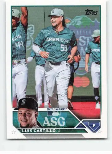 Original gloss 2023 Topps Update Luis Castillo All-Star Game baseball card