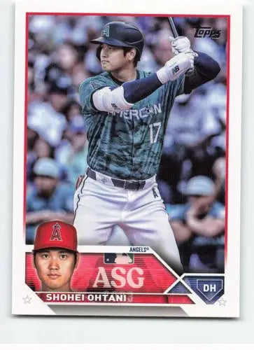 Shohei Ohtani baseball card from 2023 Topps Update Series All-Star Game with original gloss