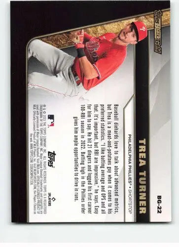 2023 Topps Update Series Black Gold #BG-22 Trea Turner NM-MT Phillies ID:63802 - Baseball Card Single
