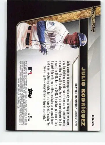 2023 Topps Update Series Black Gold #BG-25 Julio Rodriguez NM Near Mint ID:65604 - Baseball Card Single
