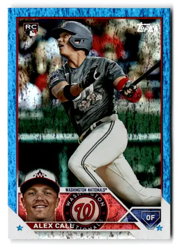 Alex Call baseball card from 2023 Topps Update Series Blue Foil with original gloss