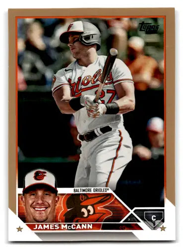 James McCann baseball card from 2023 Topps Update Series Gold edition
