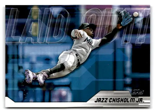 2023 Topps Update Series Jazz Chisholm Jr. baseball card with original gloss Marlins ID 73734