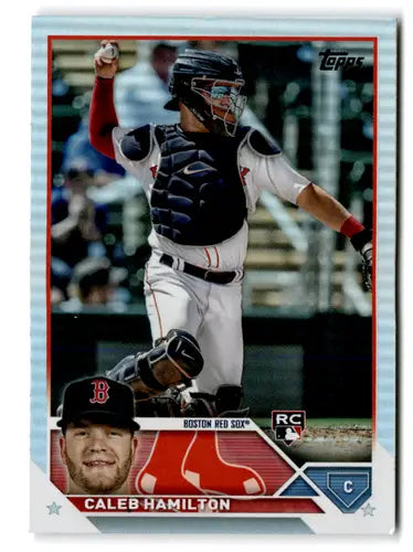 Baseball card from 2023 Topps Update Series Rainbow Foil featuring Caleb Hamilton