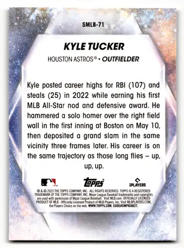2023 Topps Update Series Stars of MLB #SMLB-71 Kyle Tucker NM-MT Astros ID:63812 - Baseball Card Single