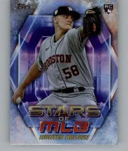 Hunter Brown baseball card from 2023 Topps Update Series with original gloss