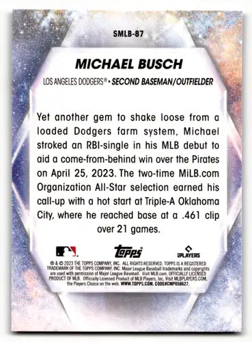 Michael Busch baseball card from 2023 Topps Update Series Stars of MLB